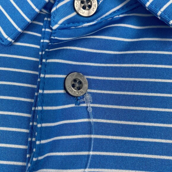 PGA TOUR Striped Polo Shirt Men’s Size XL Blue,Golf,Sun Protection NWT $62 - Picture 7 of 12